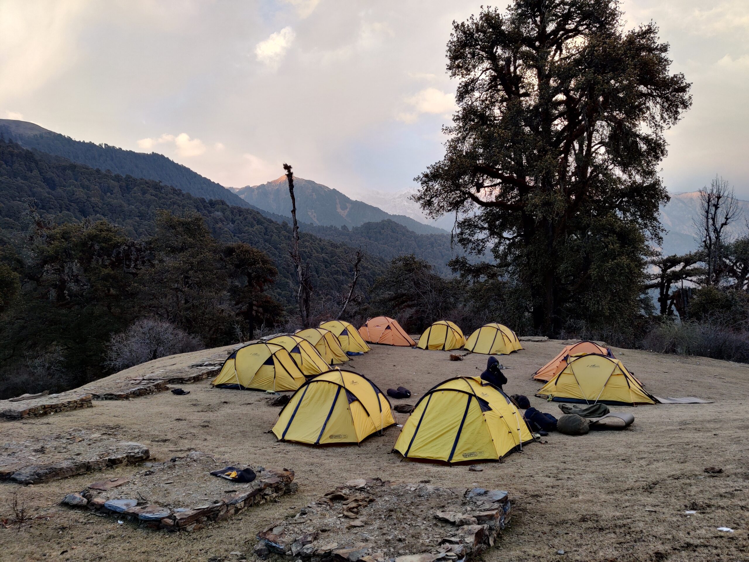 Gui campsite tent setup and view